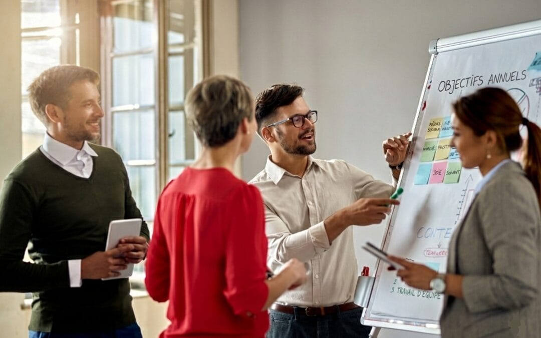Engagement au travail - Equipe qui collabore